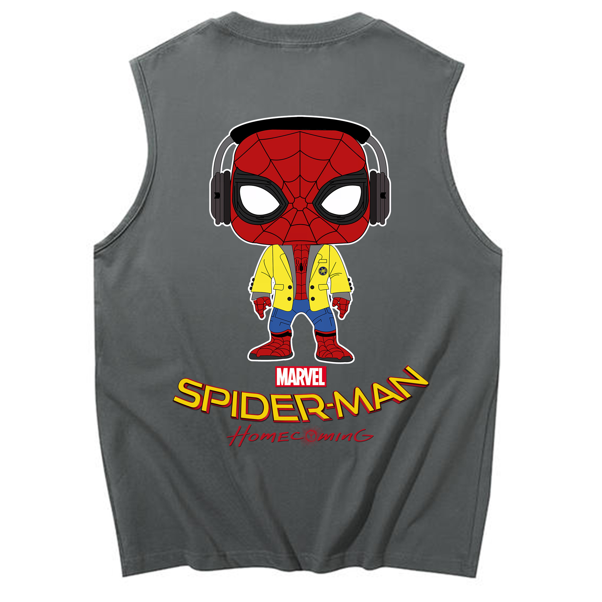 （画像用） Spider Man スパイダーマン コットン100％タンクトップ（背面プリント）